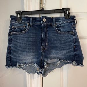 American Eagle dark wash high wasted denim shorts